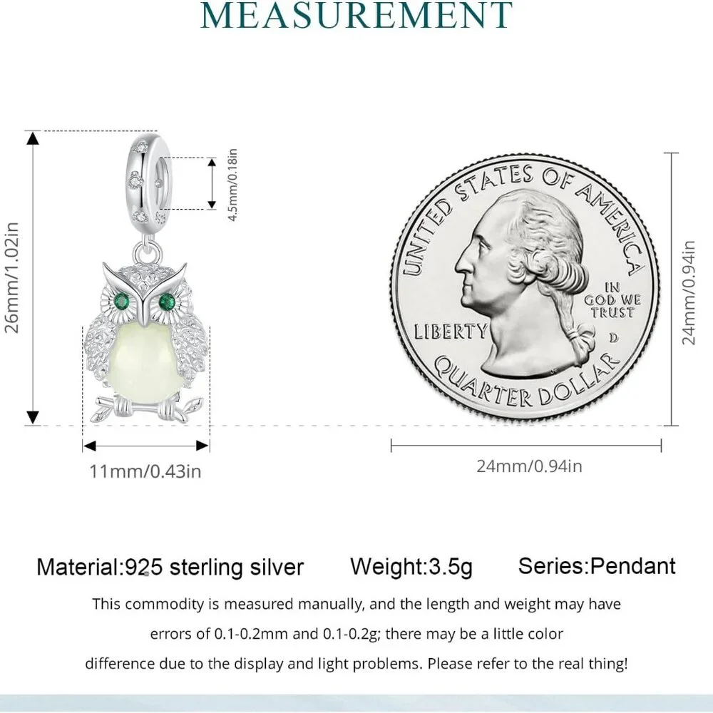 925 Sterling Silver Rainbow Owl Turtle Seashell Firefly Cat Animal Beach Charms - Picture 6 of 7